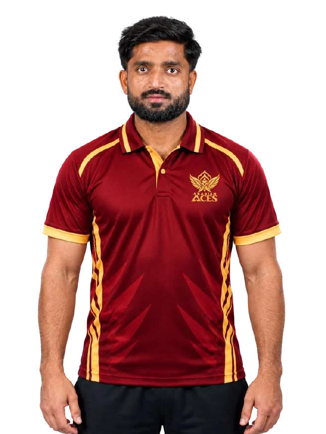 Muhammad Arfan in the Arabian Aces kit