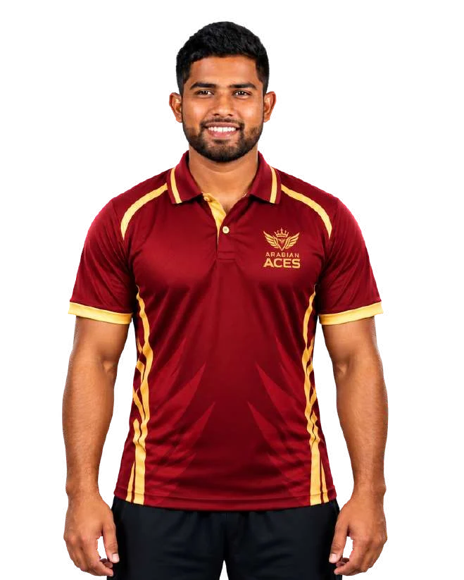 Amshi De Silva in the Arabian Aces kit