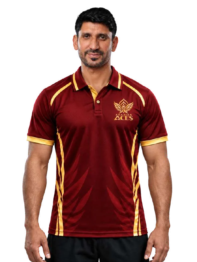 Salman Irshad in the Arabian Aces kit
